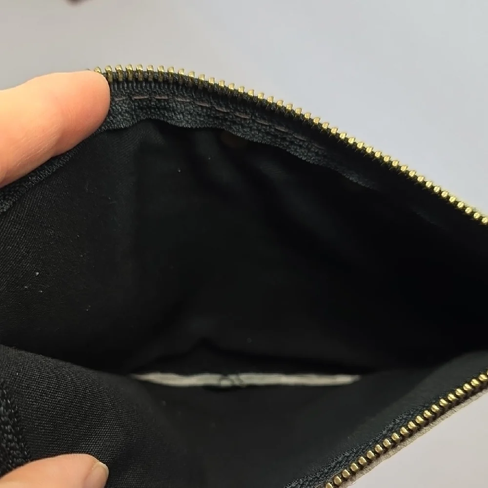 Wild Goose WG Gold and Brown Leather‎ Cowhide Hair Wristlet Clutch